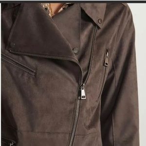 Anthropologie-HUTCH- Faux Suede Moto Jacket